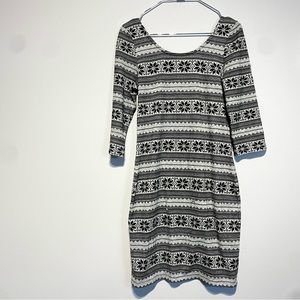 🛍️ 4 for 20$ / Twik Fairisles stretch long sleeve Dress / Grey / M